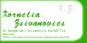 kornelia zsivanovics business card